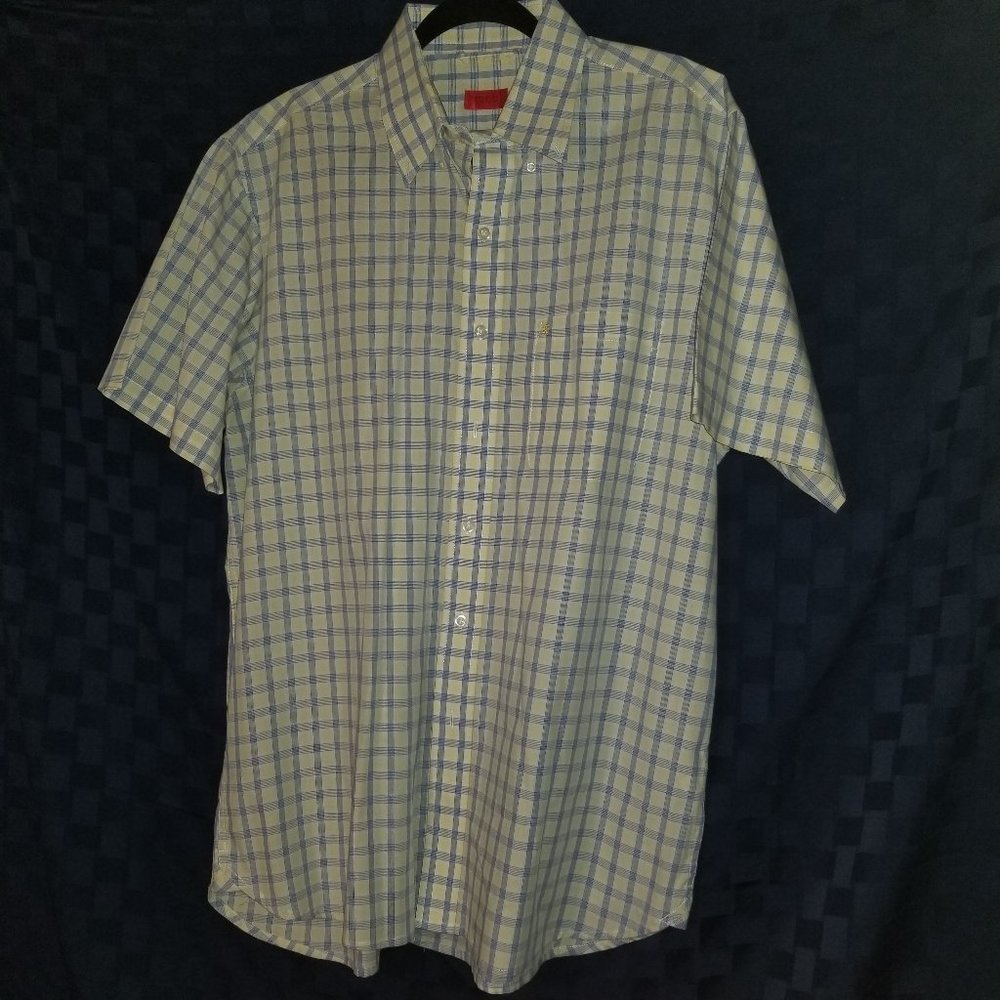 IZOD Men's short sleeve dress shirt Sz L